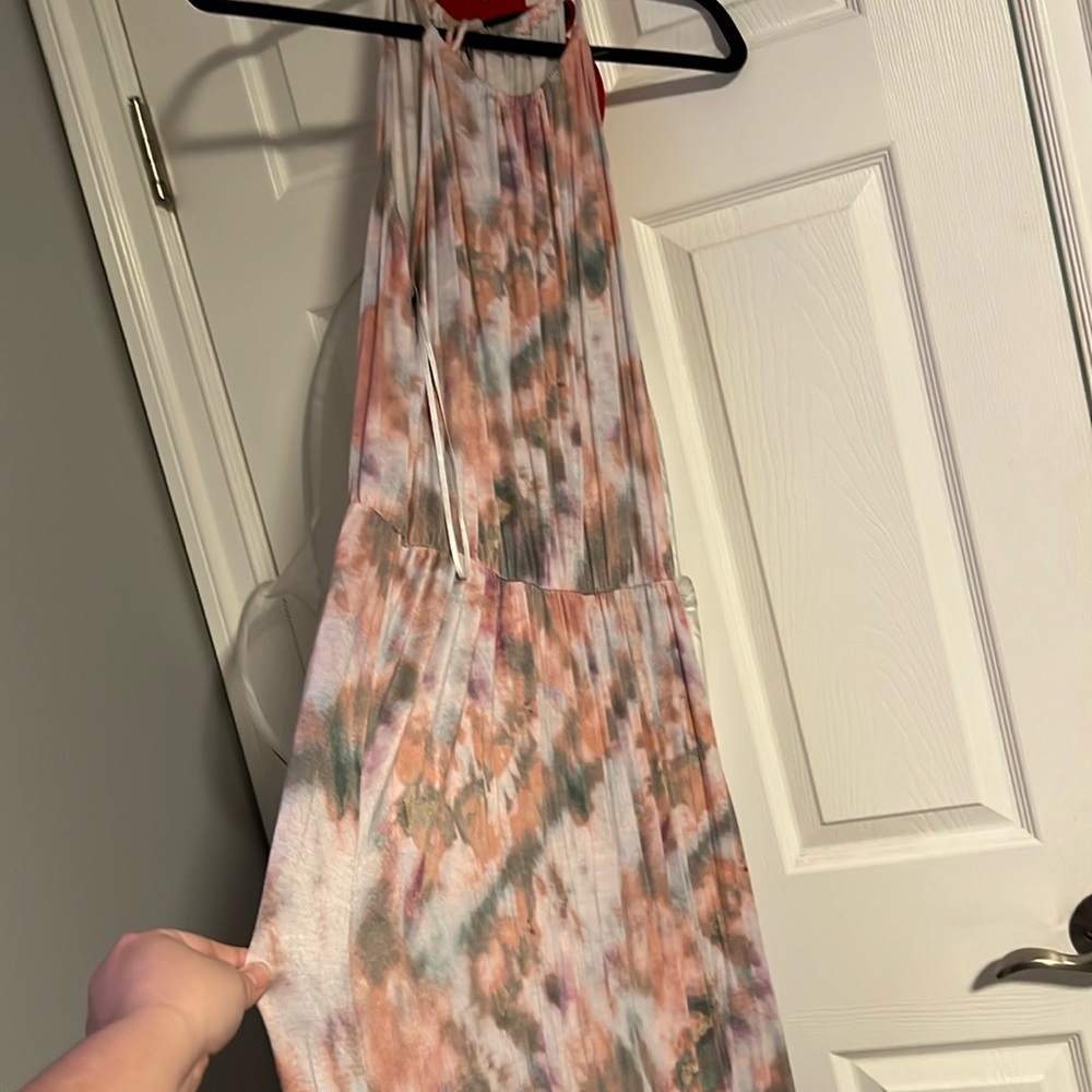 SO pink tye-dye sundress (maxi length)